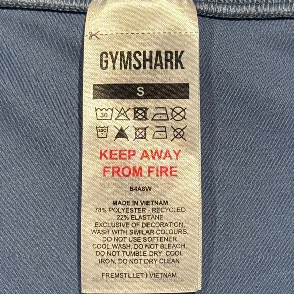 Gymshark Shorts Athleisure Compression Activewear Minimalist Yoga Blue Small - Picture 2 of 4